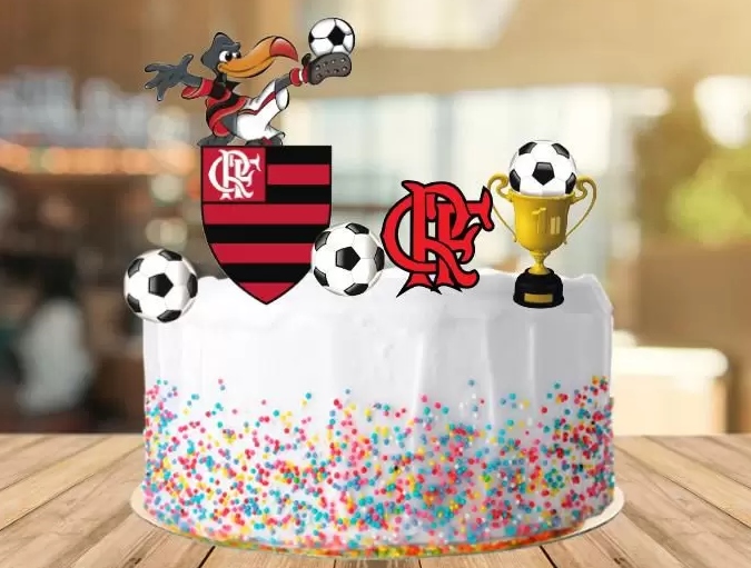 Topo Bolo Flamengo Personalizado